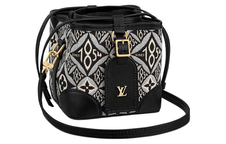 LOUIS VUITTON NOE Leather Bucket Bag Handbag Shoulder Bag Rice Cooker Bag Regular Women's Gray
