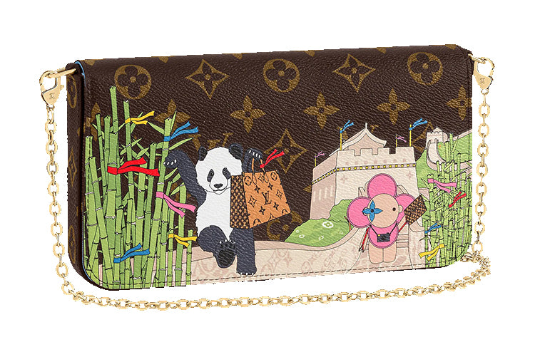LOUIS VUITTON Felicie Pochette Monogram Vivienne Myosotis Blue