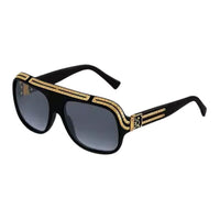 LOUIS VUITTON Acetate Aviator Sunglasses Men's Black