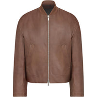 DIOR FW24 Leather Jacket Men's Brown