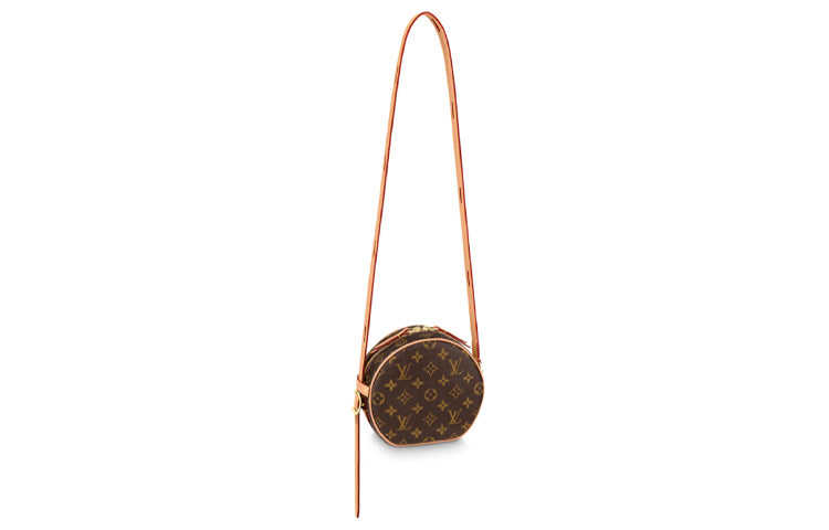 LOUIS VUITTON Cow Leather Canvas Handbag Shoulder Bags Women's Brown