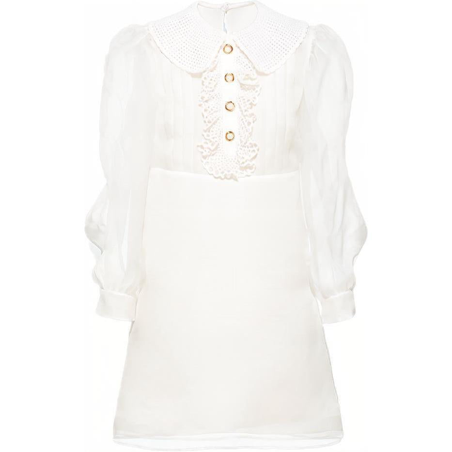 MIU MIU FW21 Long Sleeved Dress Women's White
