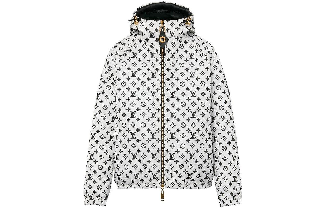 LOUIS VUITTON Reversible Pinstripe Nylon Hooded Jacket
