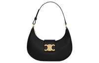 CELINE AVATriomphe Smooth Calf Leather Handbag, Shoulder Bag Regular Women's Black