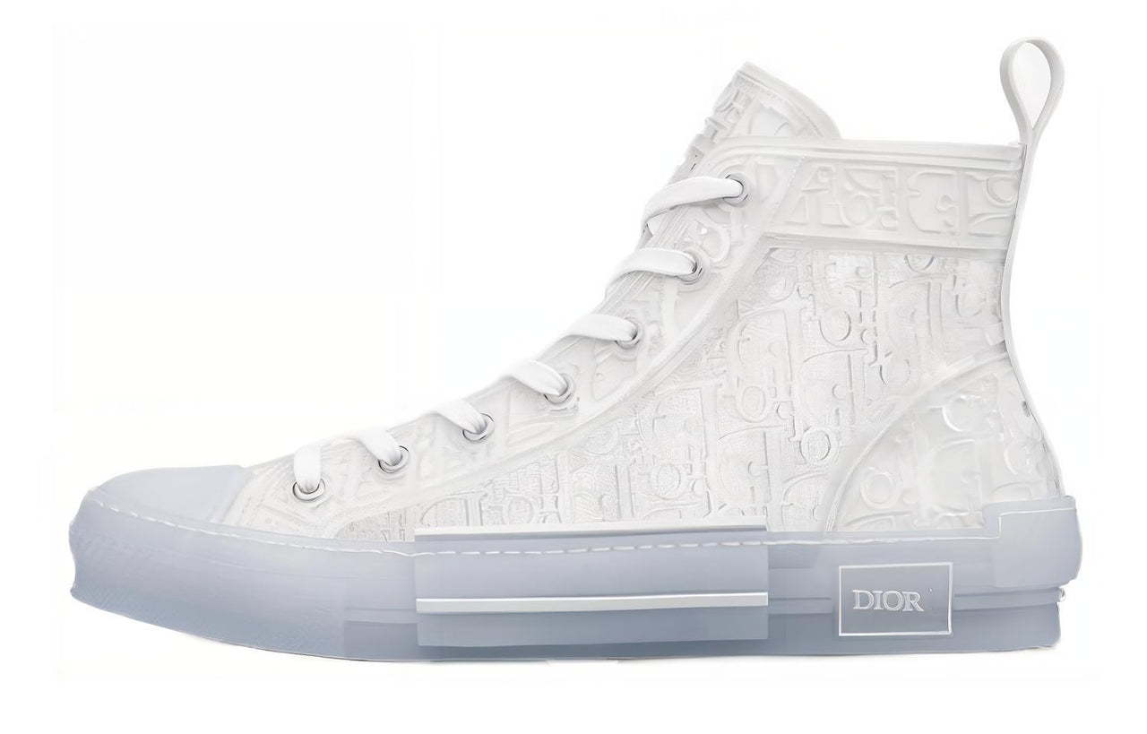 DIOR B23 High Top White Raised Oblique