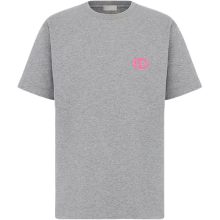 DIOR Logo Embroidered Crewneck T Shirt