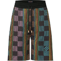 LOUIS VUITTON Damier Cotton Knit Shorts