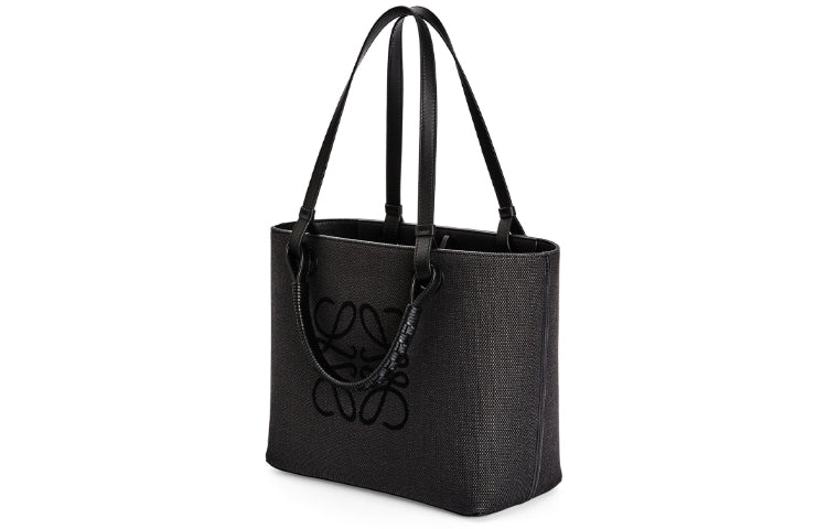 LOEWE Anagram Cow Leather Tote Bag, Shopping Bag, Handbag, Shoulder Bag Women's Black