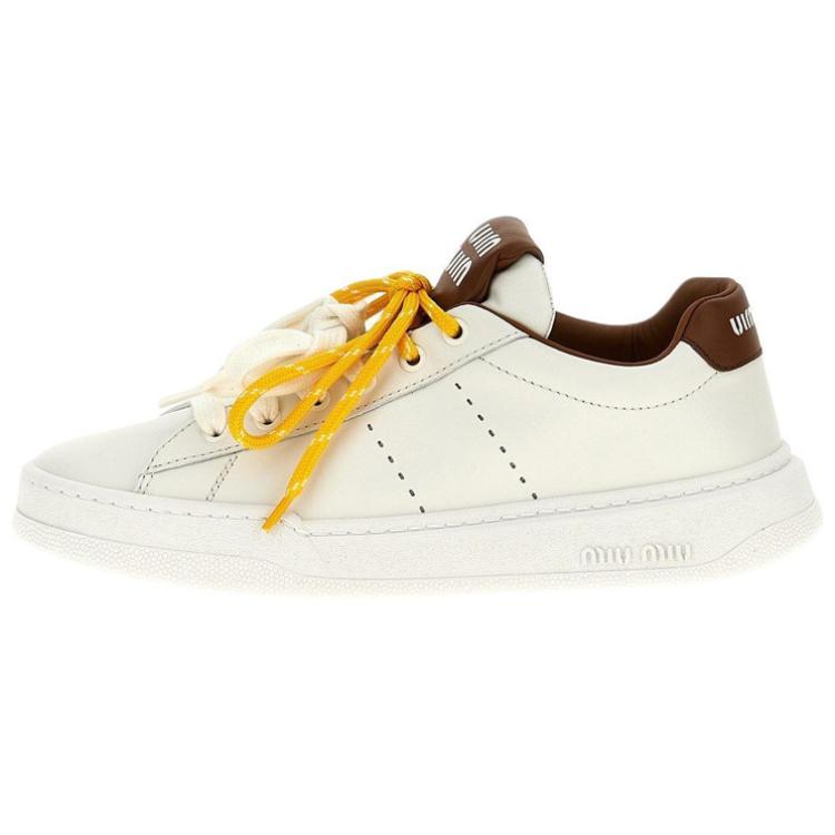 MIU MIU Low Top Skateboard Shoes Women's White