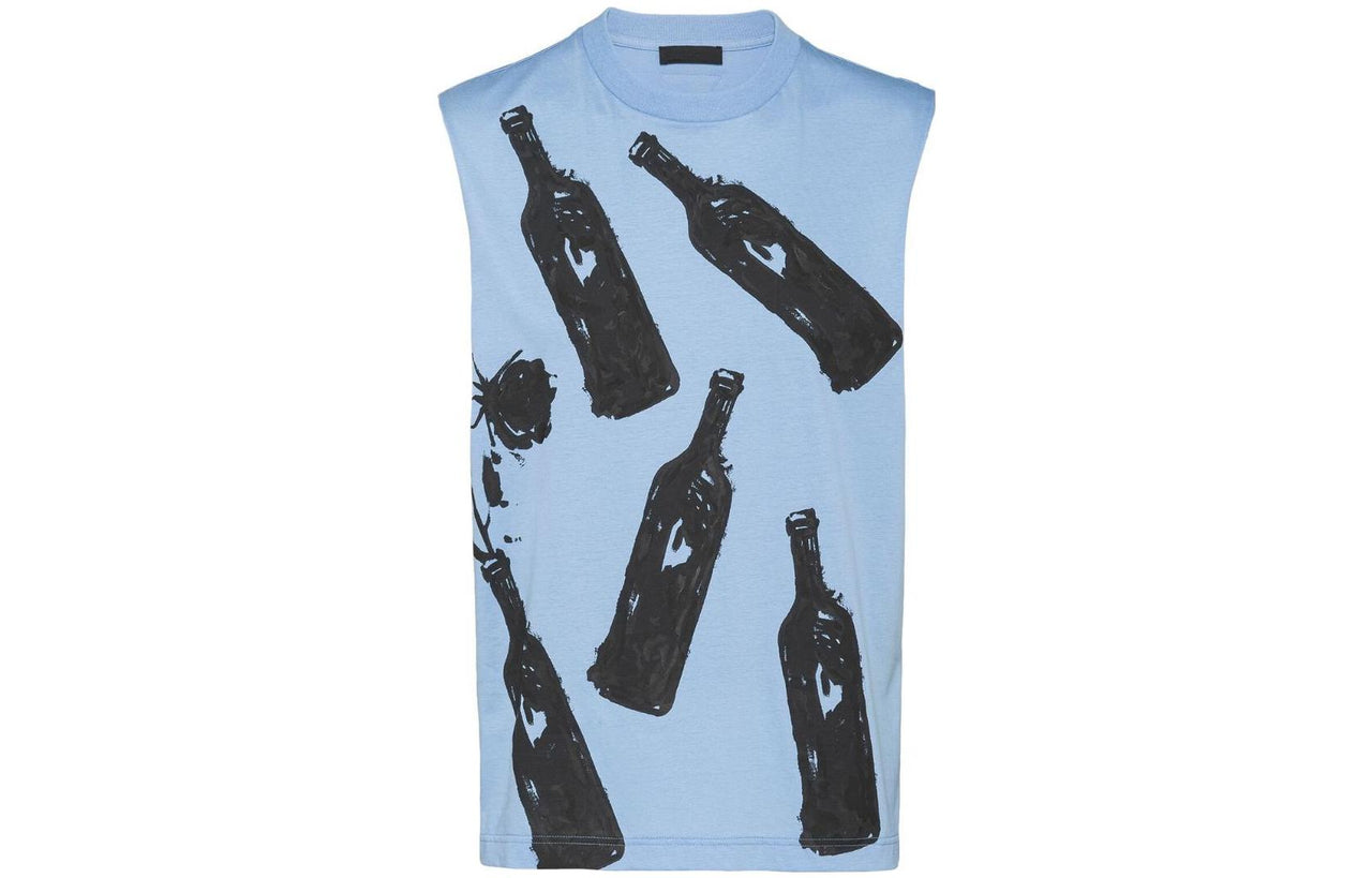 PRADA Tank Tops Men Light Blue