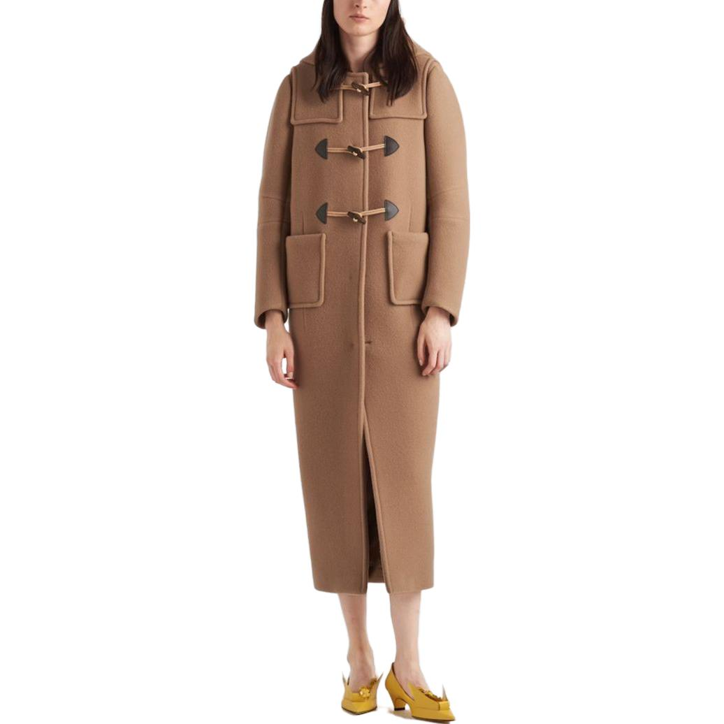 PRADA Coats Women's Camel Brown