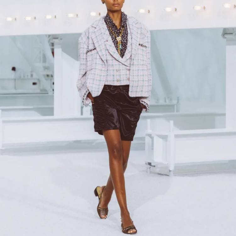 CHANEL Jackets Women's Pink/Green