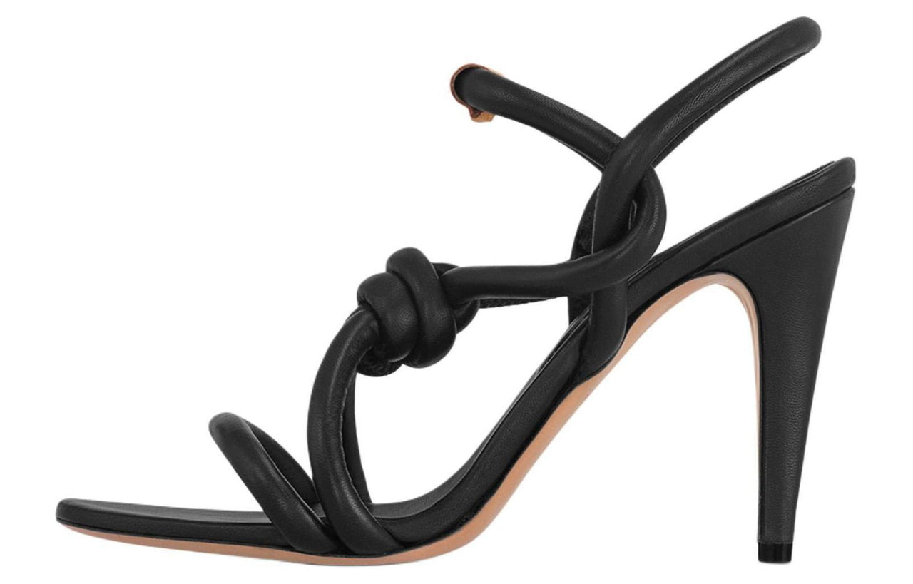 LOUIS VUITTON Rivage Strap Sandals 10cm Women's Black