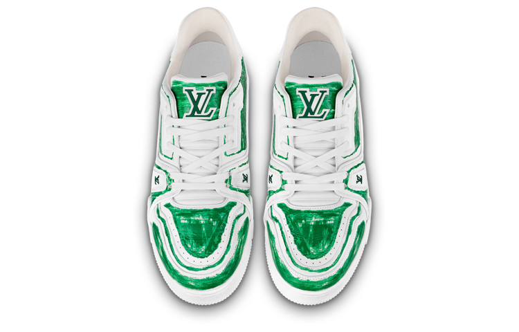 LOUIS VUITTON Trainer Colored-In Motif Green