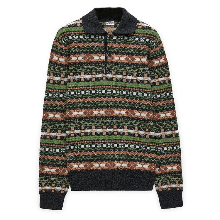 LOEWE Anagram Jacquard Polo Jumper
