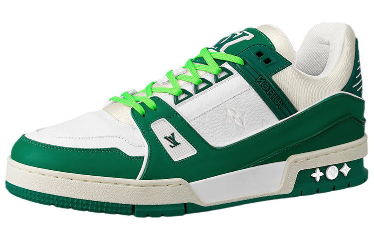 LOUIS VUITTON LV Trainer White Green