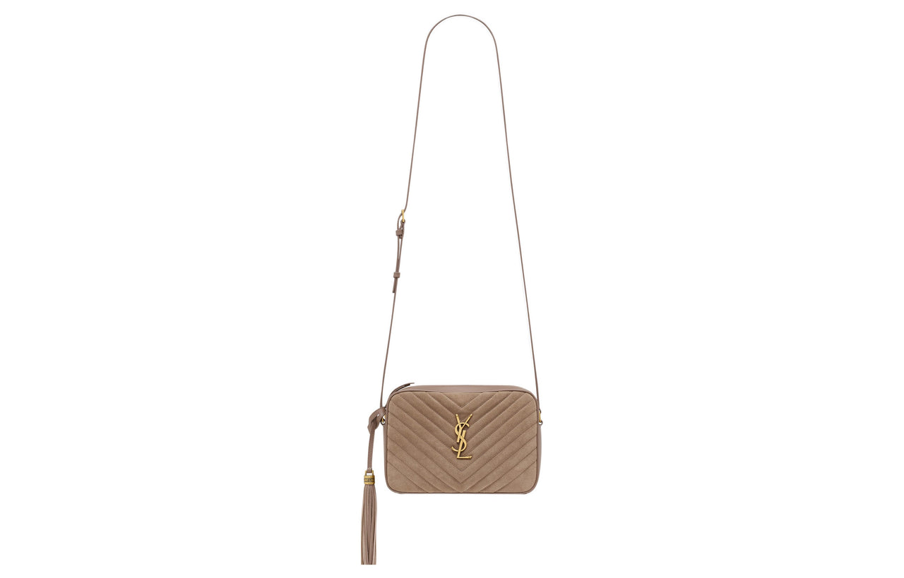 SAINT LAURENT With Cow Leather And Sheepskin Camera Bag, Crossbody Bag, Shoulder Bag Women's Taupe