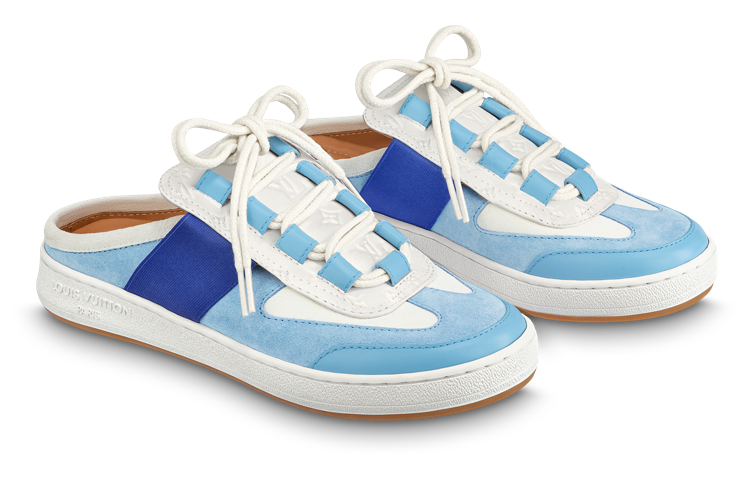 LOUIS VUITTON Lous Abrasion Resistant Stylish Sandal Women's Blue White