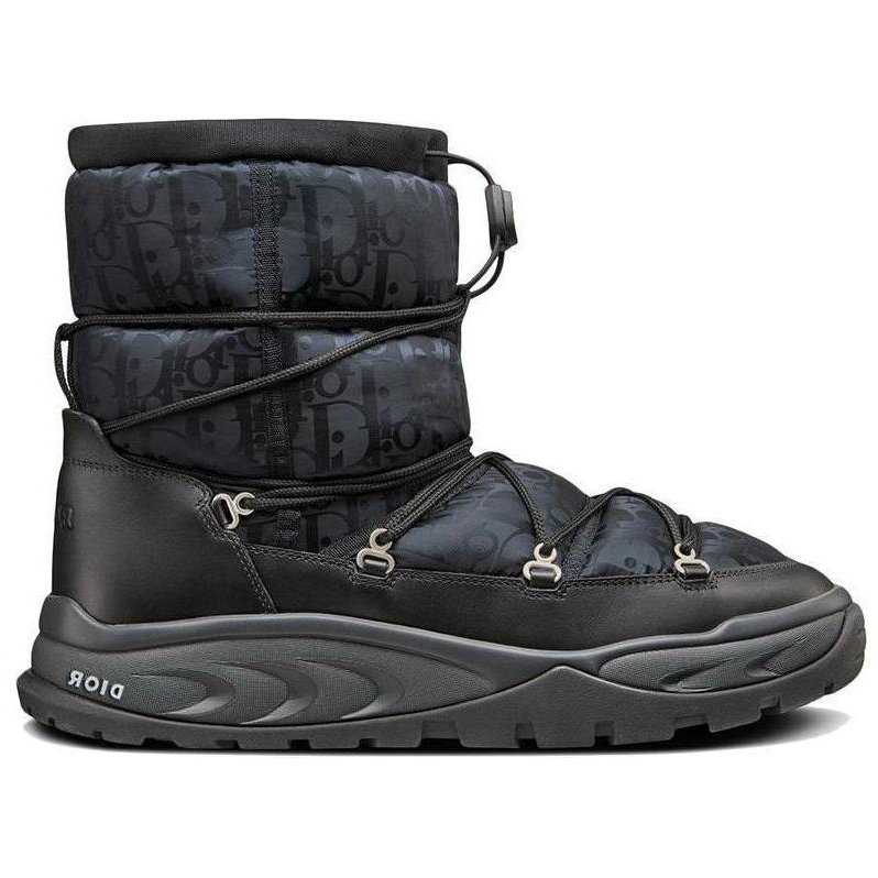 DIOR Snow Ankle Boot Black Oblique Nylon