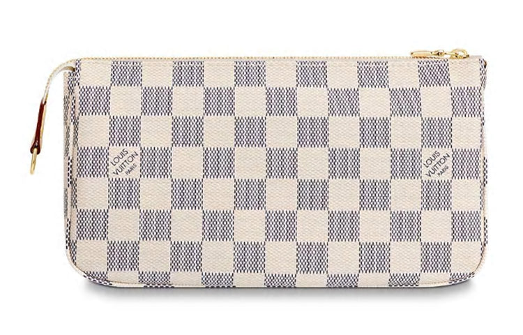 LOUIS VUITTON Damier Azu Canvas Canvas Bag Mahjong Accessories Bag Shoulder Bag Women's Beige Yellow