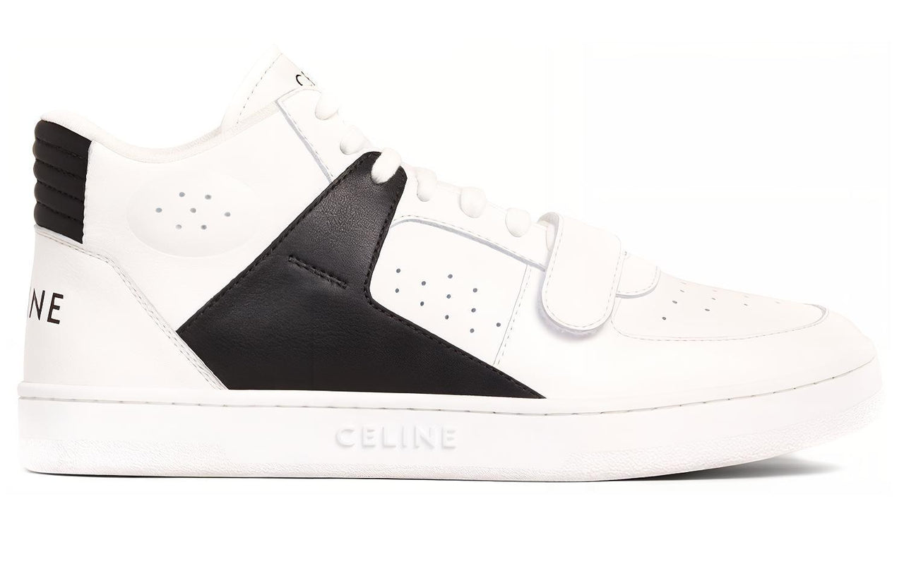 CELINE Skateboard Shoes Women's Mid-Top White/Black