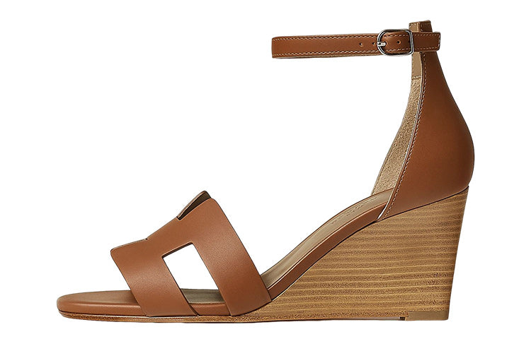 HERMES Lengend Strap Sandals Women's Brown