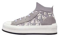 DIOR Walk'n'Dior Platform Shoes Slip Resistant Mid Top Skateboard Shoes Women's Gray