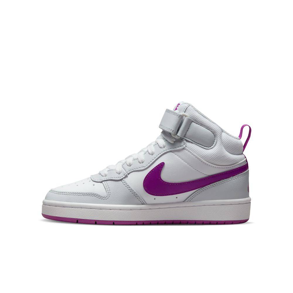 (GS) Nike Court Borough Mid 2 'Pure Platinum Vivid Purple' CD7782-009