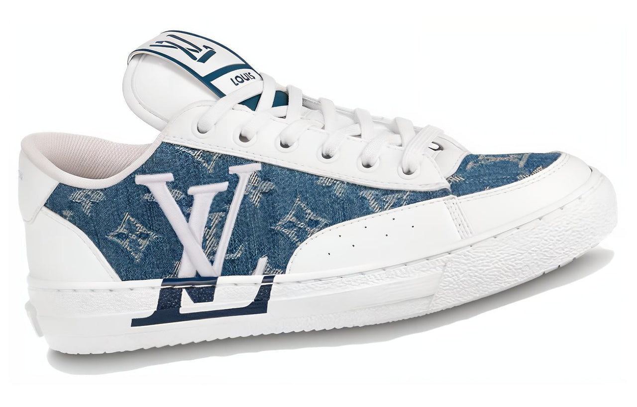 LOUIS VUITTON Charlie Sneakers 'White Denim Monogram' Women's