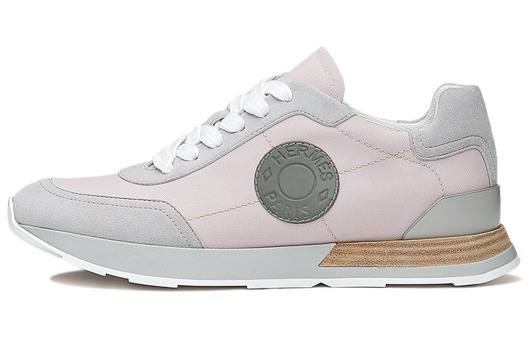 HERMES Drive Low-Top Casual Shoes Women's Pink Gray