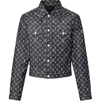 LOUIS VUITTON 1AGHUN Monogram Jacquard Denim Jacket