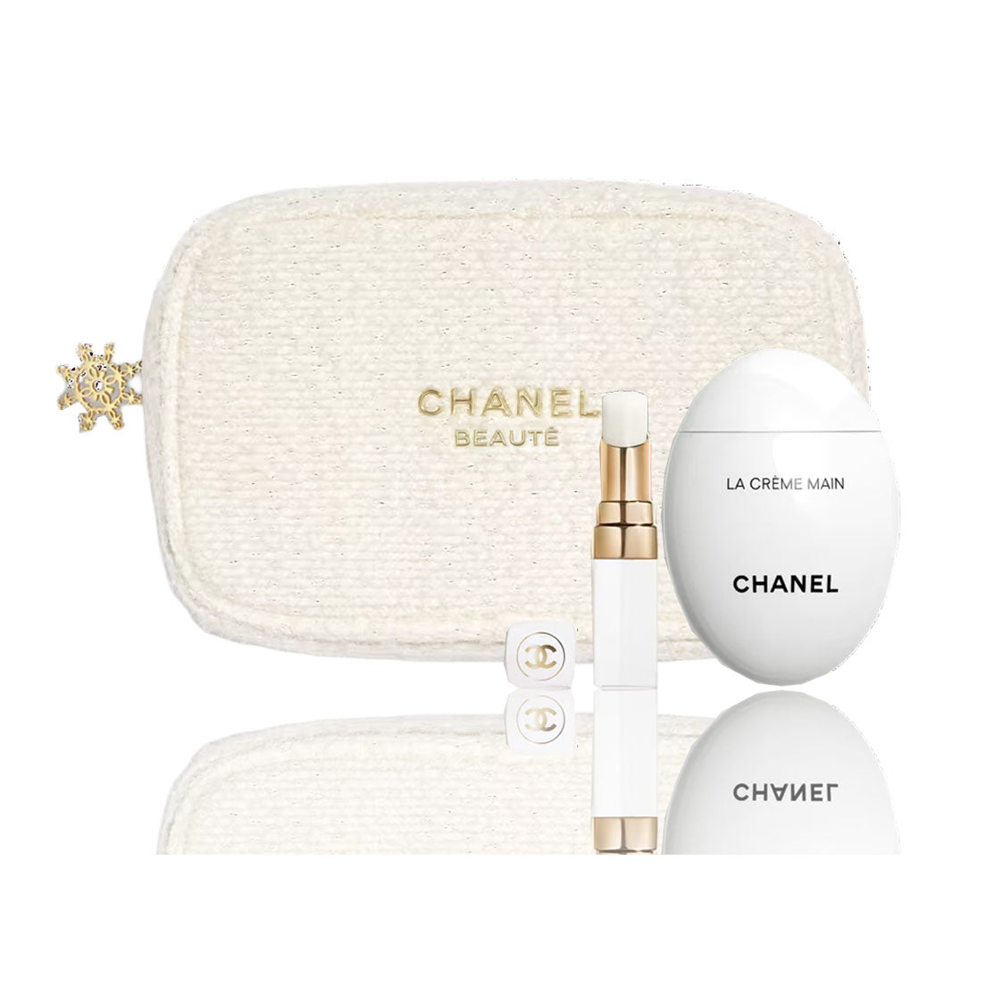 CHANEL 2024 Christmas Limited Edition Lip Balm Hand Cream Skincare Sets Soothing Hydrating 3g+50ml+Makeup Bag