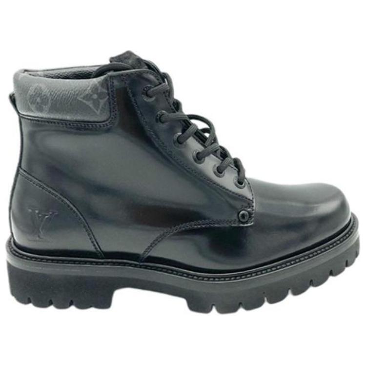 LOUIS VUITTON Oberkampf Ankle Boot Ankle Length Martin Boot Men's Black