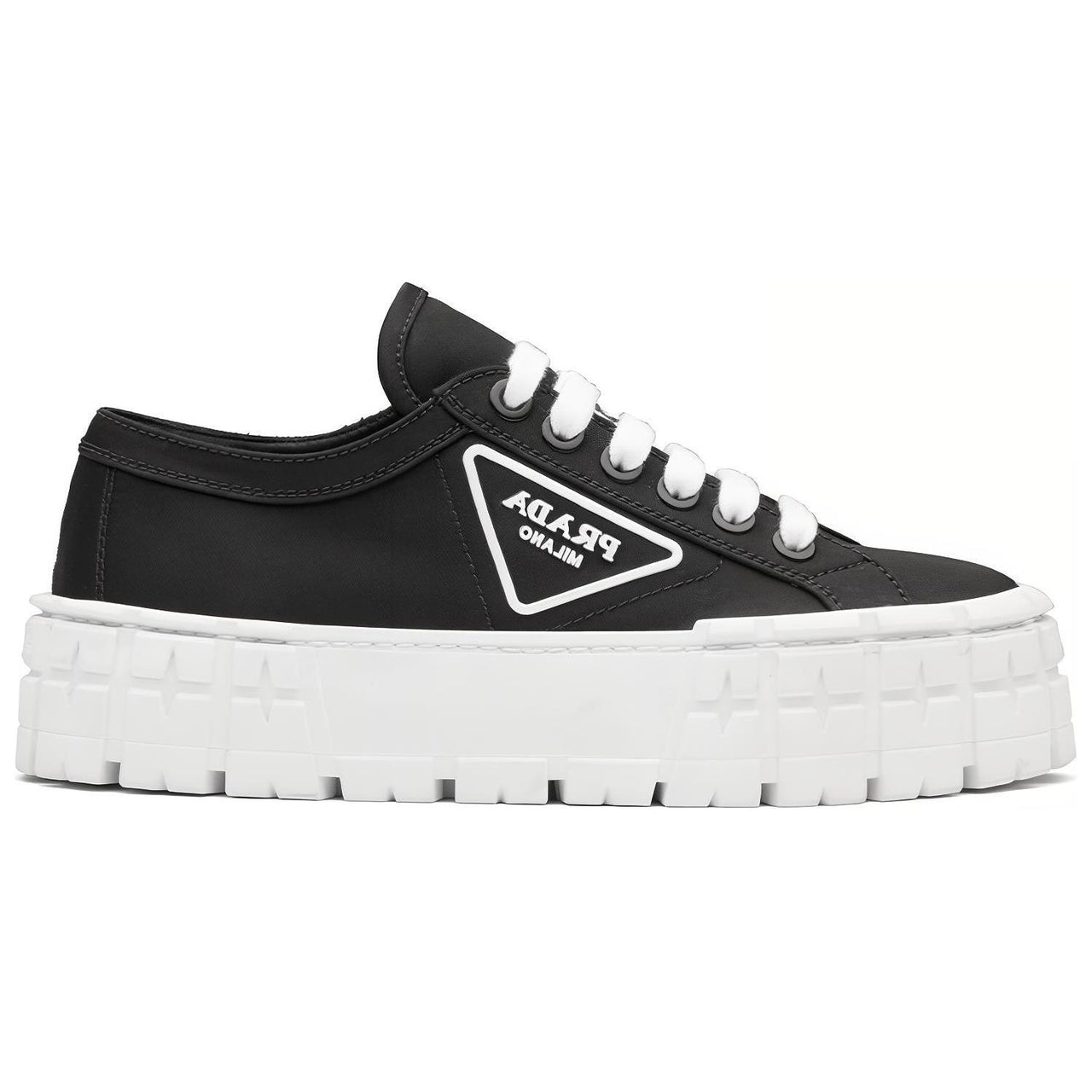 PRADA Double Wheel Re nylon Gabardine Sneakers 'Black' Women's