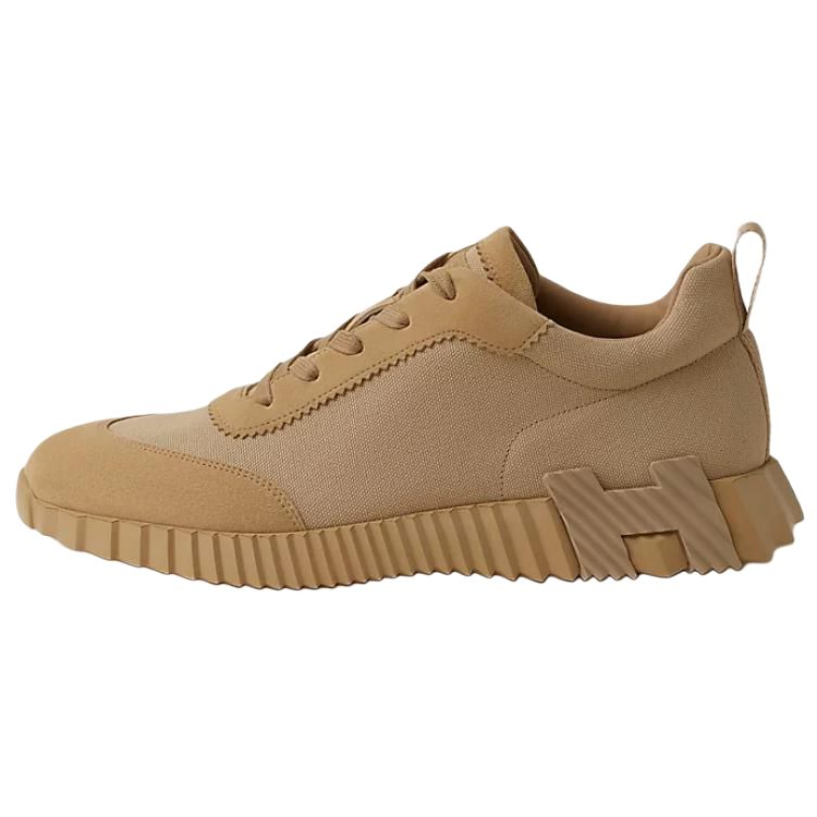 HERMES Bouncing Low-Top Casual Shoes Men's Beige