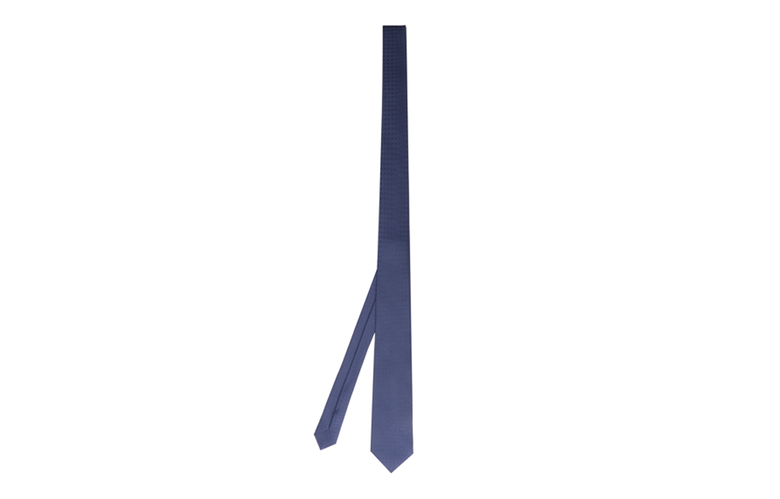 HERMES Silk Ties Men's Marine Blue