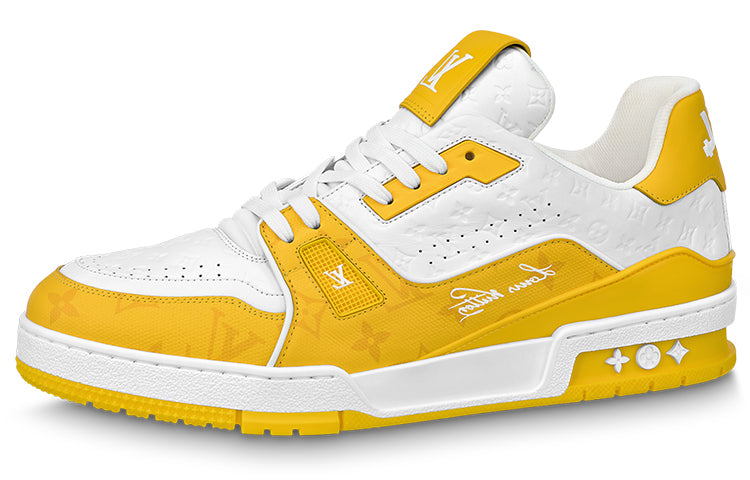 LOUIS VUITTON Lv Trainers 'White Yellow'