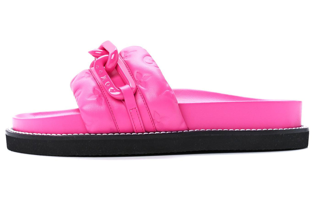 LOUIS VUITTON Sunset Painted Series Slide Slippers Women's Purple