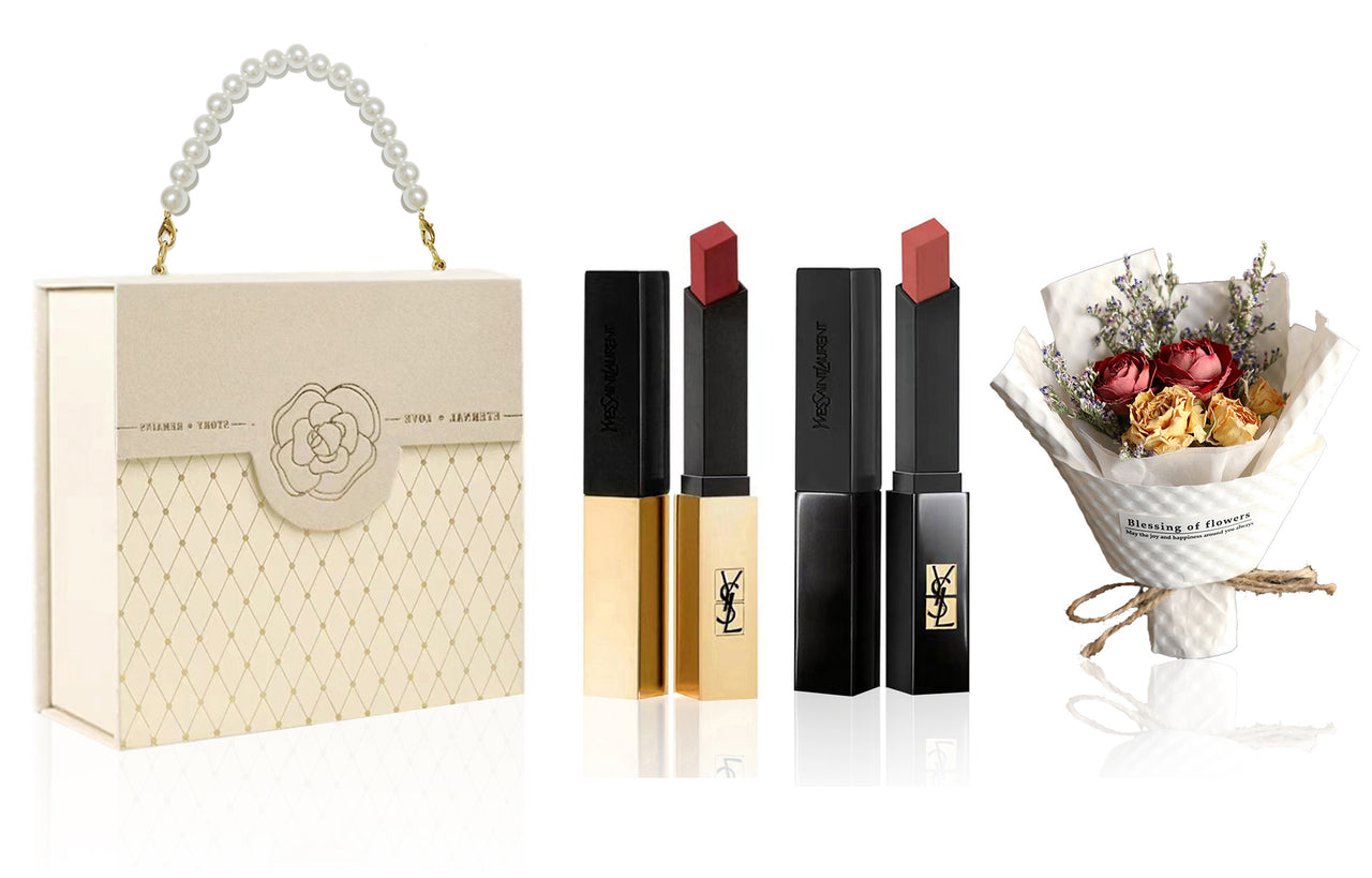 SAINT LAURENT Camellia Promise Box Lipsticks Matte Easy to Blend Long Lasting Complexion