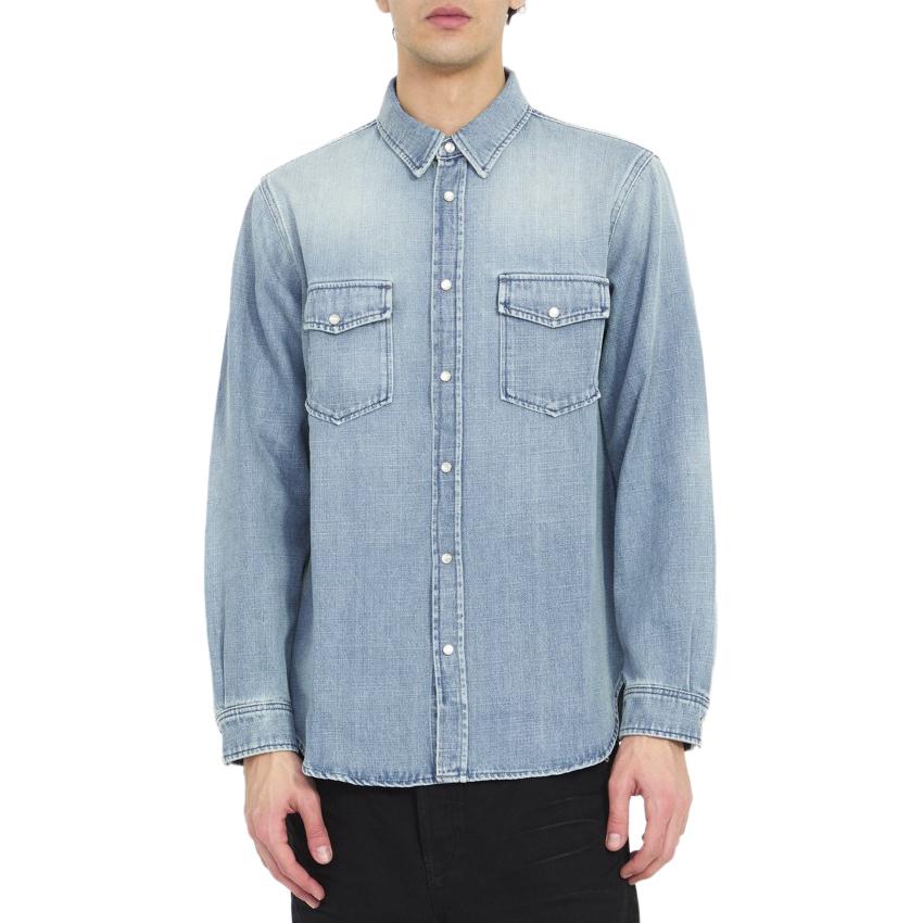 SAINT LAURENT Press stud Denim Shirt
