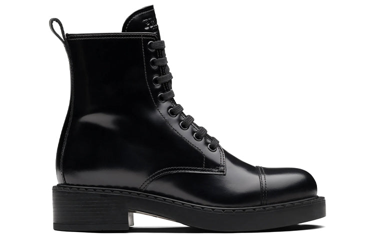 PRADA Short Mid Calf Boots Women's Black