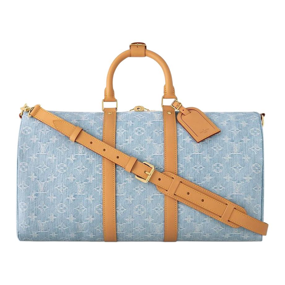 LOUIS VUITTON Keepall Bandouliere 45 Sky Blue Denim