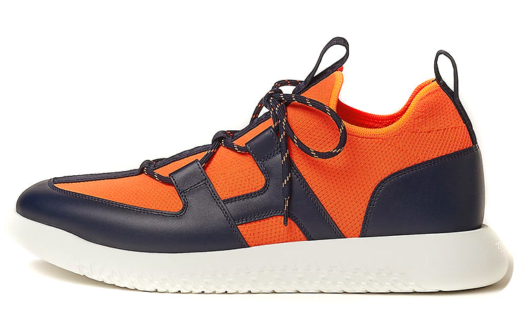 HERMES Duel Anti Slip Wear Resistant Low Top Casual Shoes Men's Orange Blue