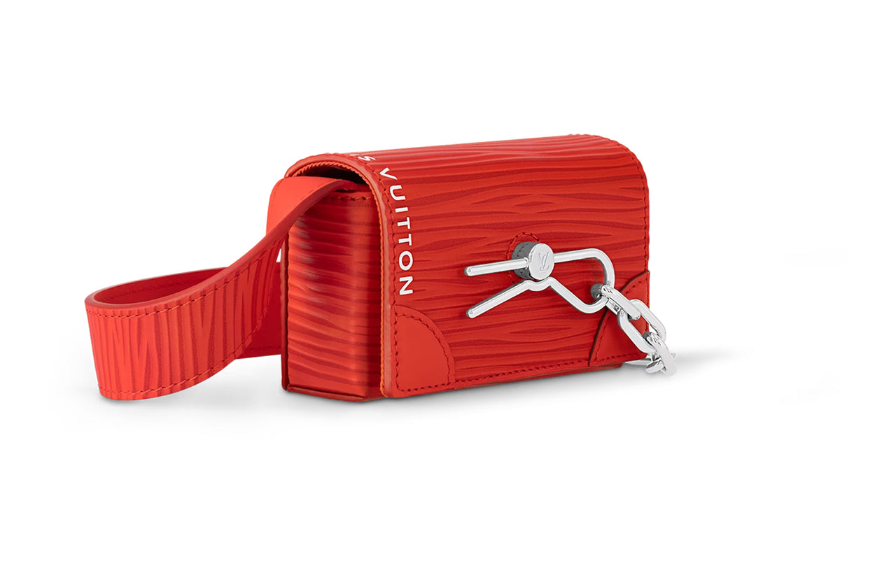 LOUIS VUITTON Steamer Cow Leather Small Box Wallet Shoulder Bag Crossbody Bag Extra Mini Men's Vermilion