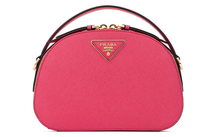 PRADA Saffiano Cow Leather Crossbody Bag Regular Women's Magenta Pink