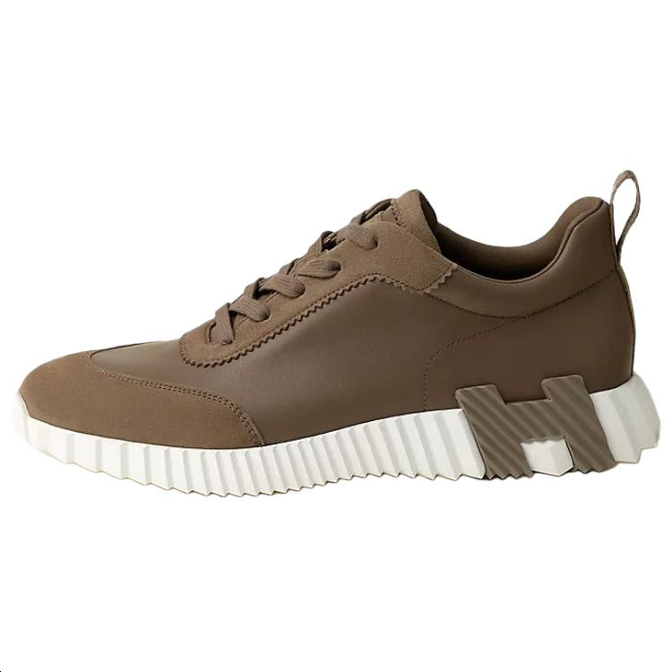 HERMES Bouncing Low Top Casual Shoes Men's Brown
