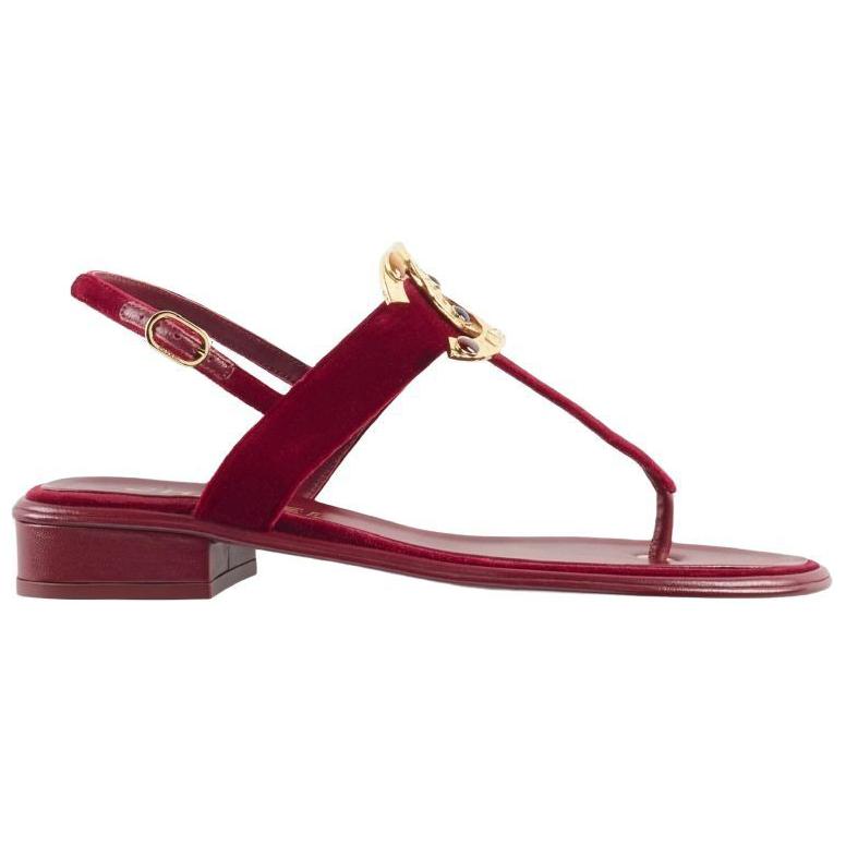 CHANEL Stylish Sandal Women's Burgundy