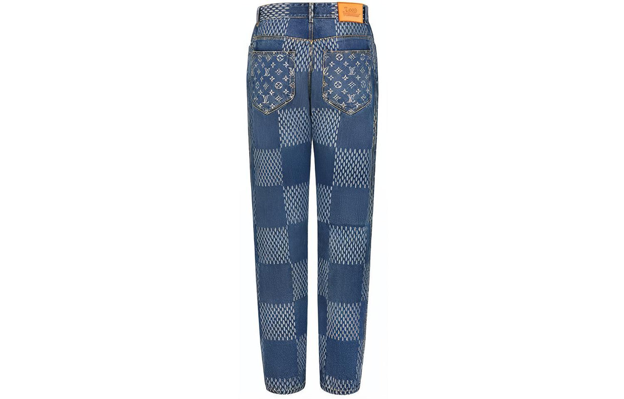 LOUIS VUITTON X Nigo Giant Damier Waves Mngm Denim Pants