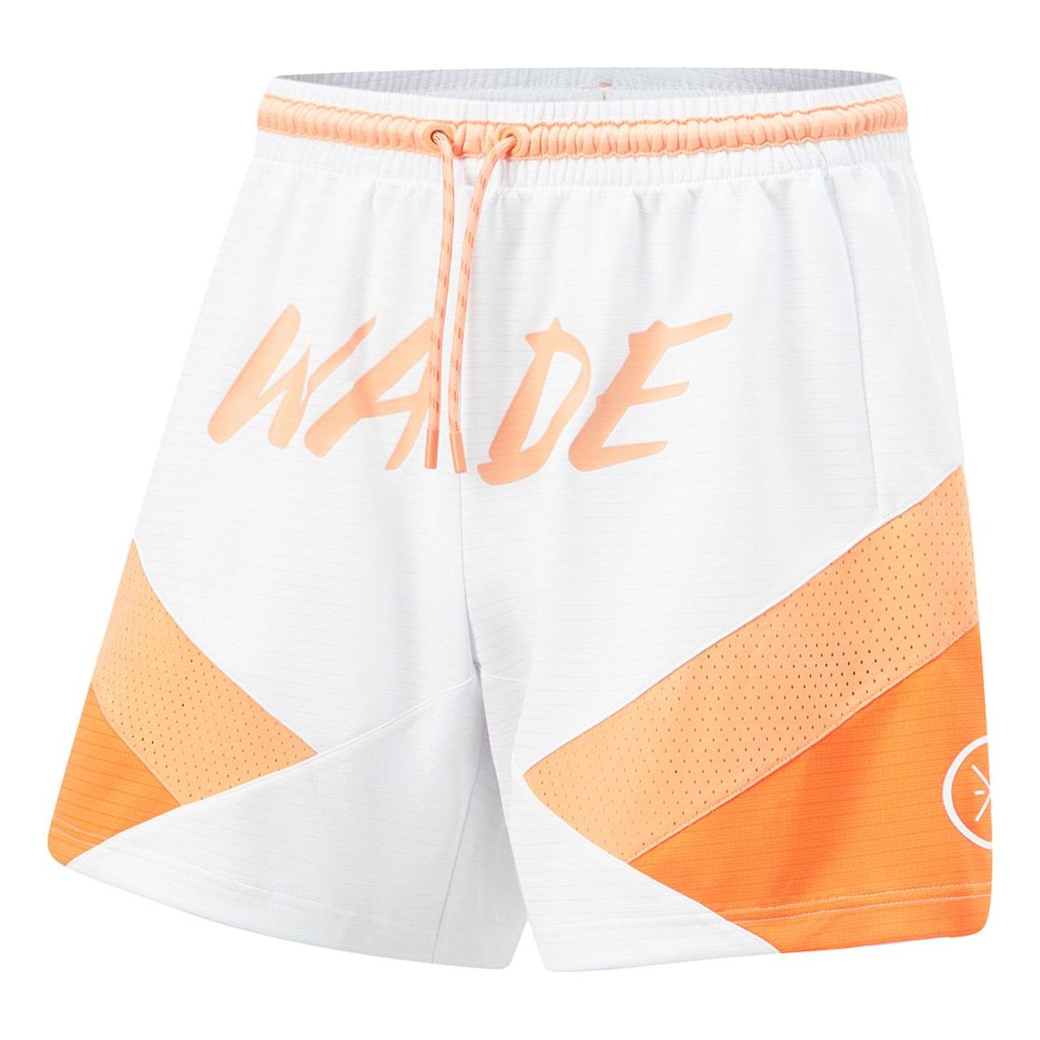 Li-Ning Way Of Wade Loose Fit Basketball Shorts 'White Orange' AAPU017-2