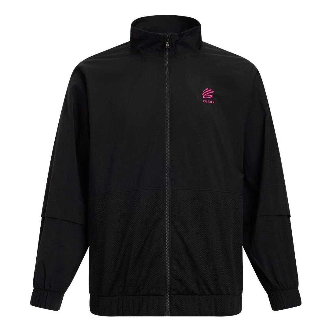 Under Armour Curry Tour Graphic Track Jacket 'Black Pink' 6000781-001